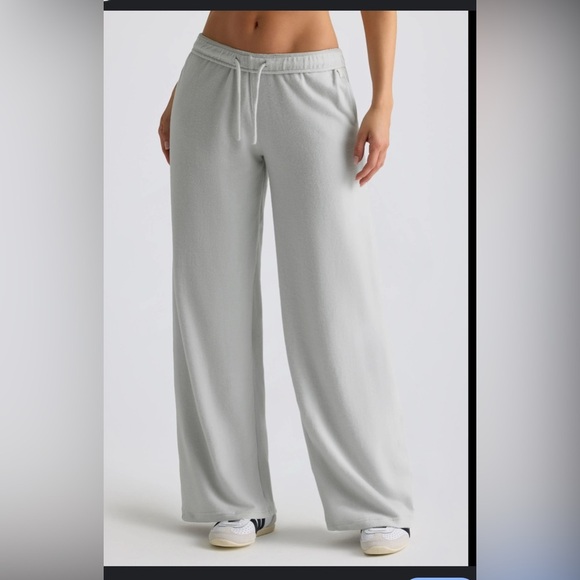 NWT Oh Polly Sweatpants Flare Gray Cotton Jersey , size M - Picture 1 of 9